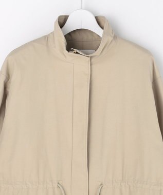 自由区 S コットンナイロンタッサースタンドカラー コート ベージュ