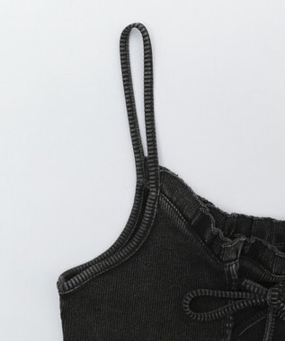 WEGO レースアップデザインキャミ スミクロ