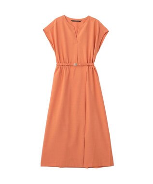YECCA VECCA リネンライクスキッパーワンピース Orange