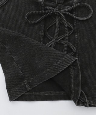 WEGO レースアップデザインキャミ スミクロ