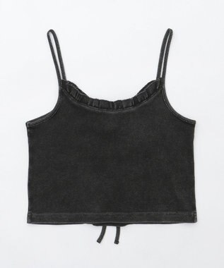 WEGO レースアップデザインキャミ スミクロ