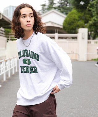 WEGO アクセ付きグラフィックプルオーバー グレー