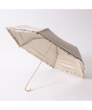 UNBILLION カシュネ cachenez / 【晴雨兼用】【日傘】 【UV カット率99.999.9％以上】PUヒートカットフリルミニ折りたたみ傘 ベージュ