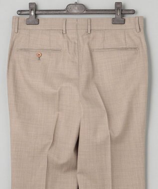 GOTAIRIKU ロングセラー【洗える/折り目加工/シワになりにくい/ウエストアジャスター】ウォッシャブル サマーウール100％パンツ_限定色(ノータック)23/24年モデル ベージュ系