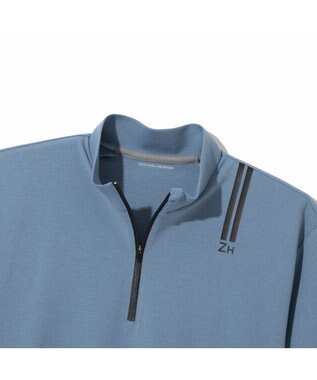 ZERO HALLIBURTON 【吸水速乾・UVケア】 ダブルリブ着心地ジッパーモックネックTシャツ ZHG-M5S7d 82955 ライトブルー