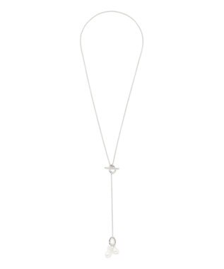 23区 パール ラリエット ネックレス シルバー系