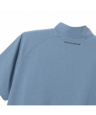 ZERO HALLIBURTON 【吸水速乾・UVケア】 ダブルリブ着心地ジッパーモックネックTシャツ ZHG-M5S7d 82955 ライトブルー