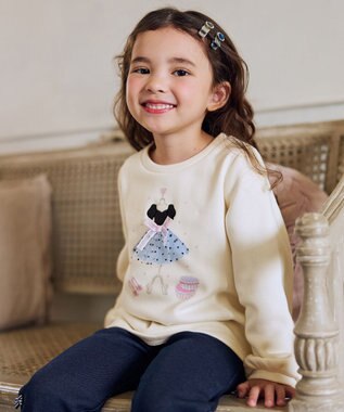 ANY KIDS ドレスモチーフ 裏シャギー トレーナー エクリュ