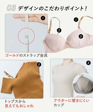 Wing 【ナチュラルアップブラ】 ふっくら自然なバストをメイク AA~Fカップ展開 KB3001 ウイング／ワコール ブラウン