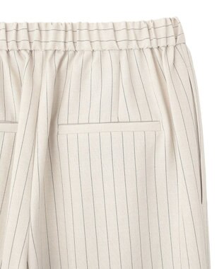 earth music&ecology 【セットアップ対応】リネンライクリラックスパンツ Stripe Ivory