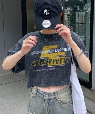 WEGO ヴィンテージウォッシュショートT 柄3