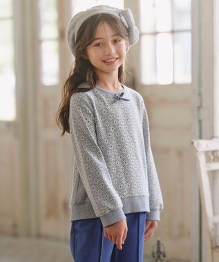  【110-140㎝】 フロストフラワージャガード トレーナー