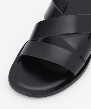 JOSEPH ABBOUD MOUNTAIN 【SPACE】レザーサンダル ブラック系