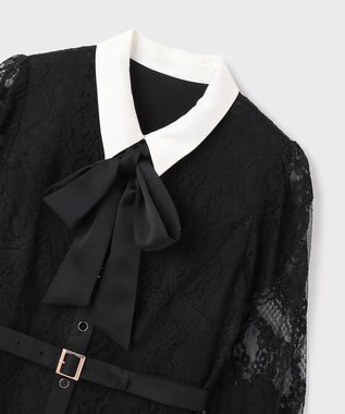 GRACE CONTINENTAL コードレースシャツドレス ブラック