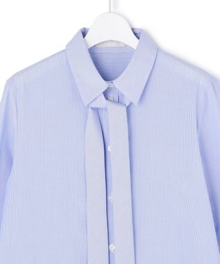 ICB 【先行予約・2WAY】 クリーンブロード タイ付きシャツ ブルーストライプ