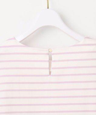 ANY SIS 【UVカット・接触冷感・撥水・汗ジミ防止】プレーティングジャージー タックスリーブ カットソー ラベンダーボーダー