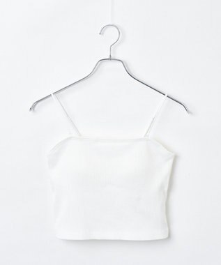 WEGO 【カップ付き】なちゅ盛れカップインショートキャミ オフホワイト