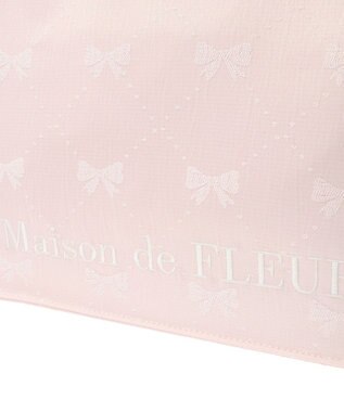Maison de FLEUR EC限定リボン柄ジャカードスクエアトートM Pink