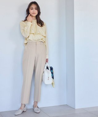 ANY SIS L 【洗える】褒めらレディテーパード パンツ ライトベージュ