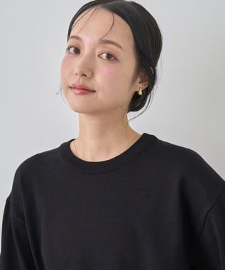 earth music&ecology チュールヘムニットプルオーバー Black