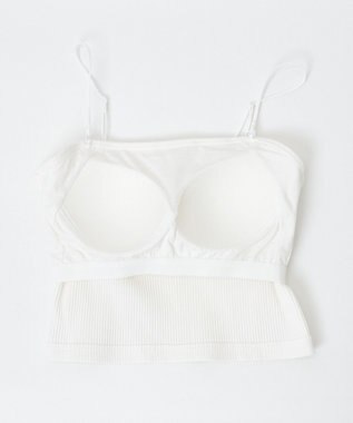 WEGO 【カップ付き】なちゅ盛れカップインショートキャミ オフホワイト