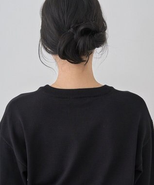 earth music&ecology チュールヘムニットプルオーバー Black