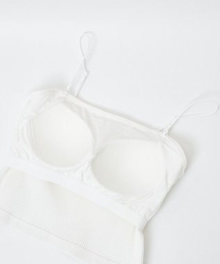 WEGO 【カップ付き】なちゅ盛れカップインショートキャミ オフホワイト