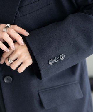 WEGO ボクシーテーラードジャケット ネイビー