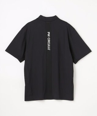 PW CIRCULUS 【MEN】メッシュコンビ モックネック ゴルフ ブラック系