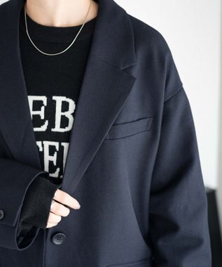 WEGO ボクシーテーラードジャケット ネイビー