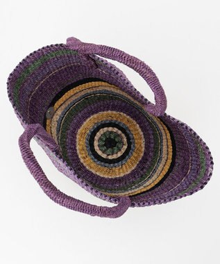 ONWARD CROSSET SELECT 【VIOLAd’ORO】MIRO アバカカラーボーダーバッグ S purple×yellow