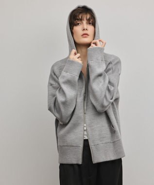 GRACE CONTINENTAL フォルムニットパーカー グレー