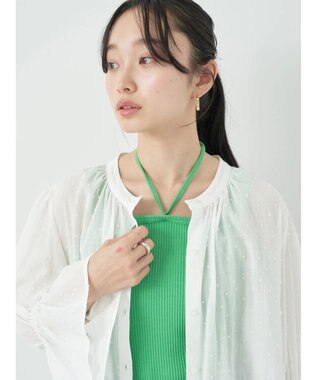 earth music&ecology ドットドビーワンピース Off White