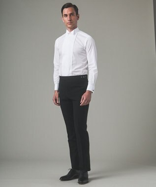 GOTAIRIKU 【WEAR BLACK】ブザム比翼ウィングカラー ドレスシャツ ホワイト系