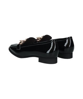 Bridget Birkin 【Bridget Birkin】チェーンアクセサリーローファー ブラックエナメル