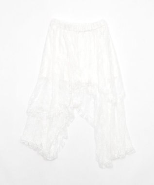 WEGO イレヘムレースロングスカート ホワイト