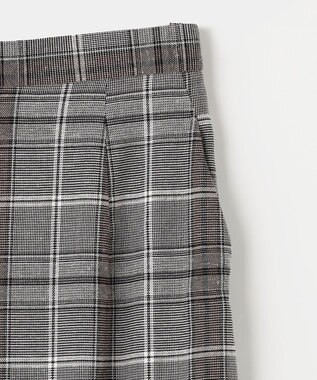 ANY 【ウエストゴム/ストレッチ】チェックタイトスカート ブラウン系