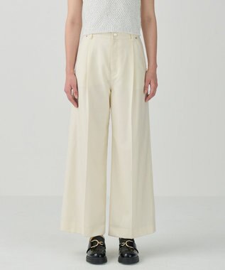 GRACE CONTINENTAL ウールワイドパンツ キナリ