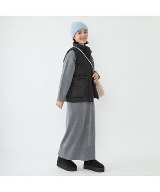 林八百吉商店 un chapeau MIXボアニット ブルー