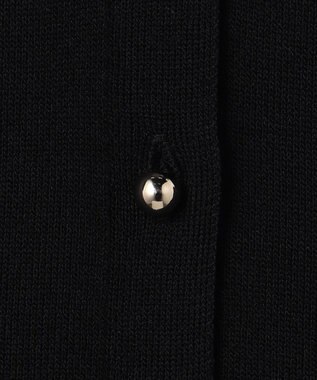 組曲 【先行予約】シアーニット5分袖 カーディガン ブラック系