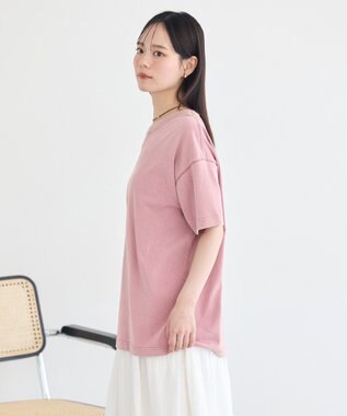 earth music&ecology ピグメント風Tシャツ Pink