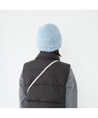 林八百吉商店 un chapeau MIXボアニット ブルー