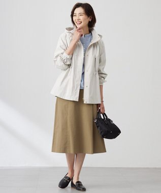 J.PRESS LADIES 【洗える・接触冷感・UVケア】エステネージュストライプ コクーン ブラウス ブルーストライプ系