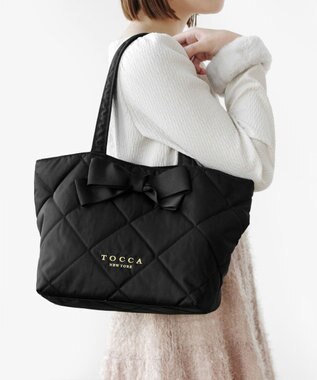 TOCCA 【キャンセル分販売中！】30th Anniversary MY PRECIOUS CUSTOMIZED BAG カスタマイズバッグ ブラックキルト×大リボン×ロングショルダー