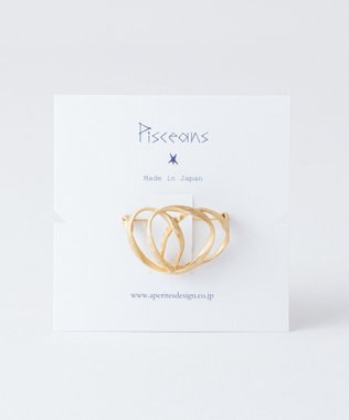 Pisceans スリーストランドブローチ マットゴールド