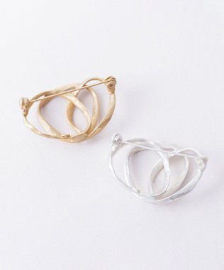 Pisceans スリーストランドブローチ マットゴールド