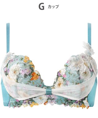 WACOAL ブラジャー 【リボンブラ 胸もとフィットながもち】 きれいな谷間をメイク 動いても谷間をキープ Gカップまで対応 大きいサイズ レディース BXB490 /ワコール