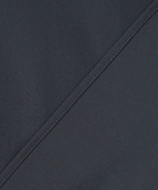 #Newans 【シワになりにくい/洗濯機可能】ラウンドフリルバンドカラーシャツ ネイビー