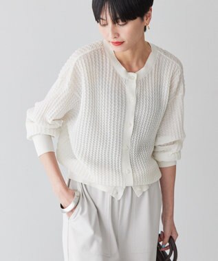 AMERICAN HOLIC 柄編みニットカーディガン Off White