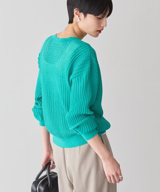 AMERICAN HOLIC 柄編みニットカーディガン Green